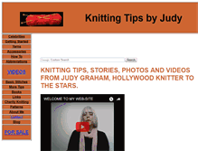 Tablet Screenshot of knittingtipsbyjudy.com